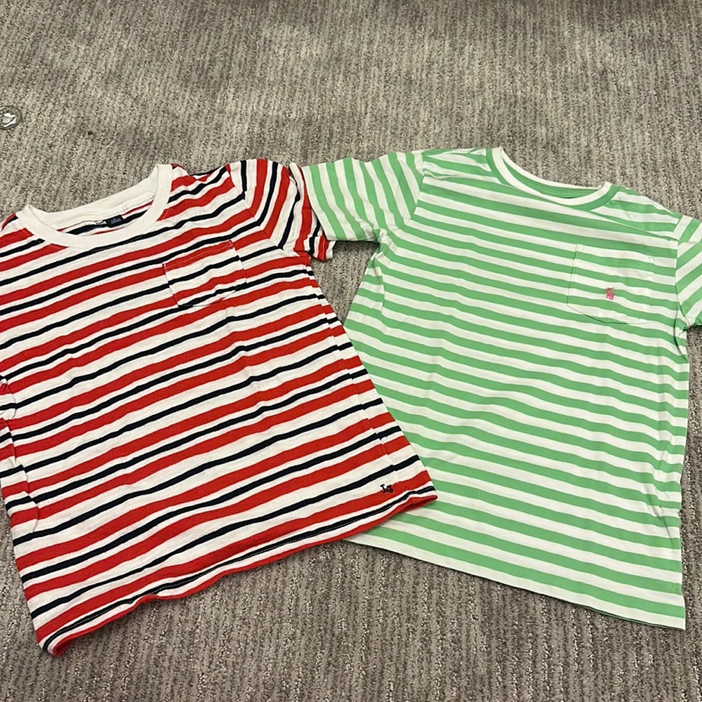 Boys striped pocket tees: Janie & Jack and Polo RL